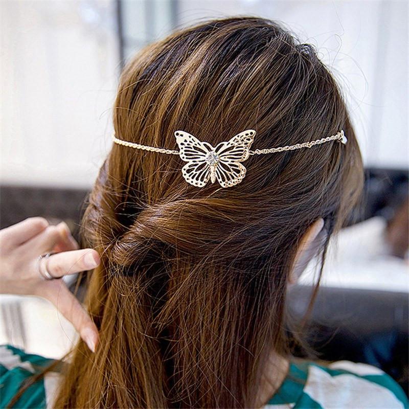 Butterfly &amp; Leaves Hair Jewelry - Floral Fawna