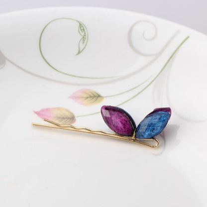 Butterfly Wings Crystal Hair Pin - Floral Fawna