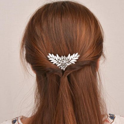 Crystal Leaves Hair Comb - Floral Fawna