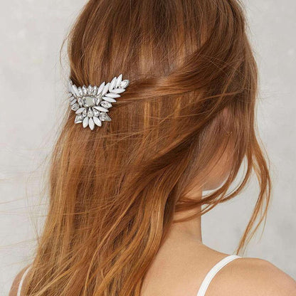 Crystal Leaves Hair Comb - Floral Fawna