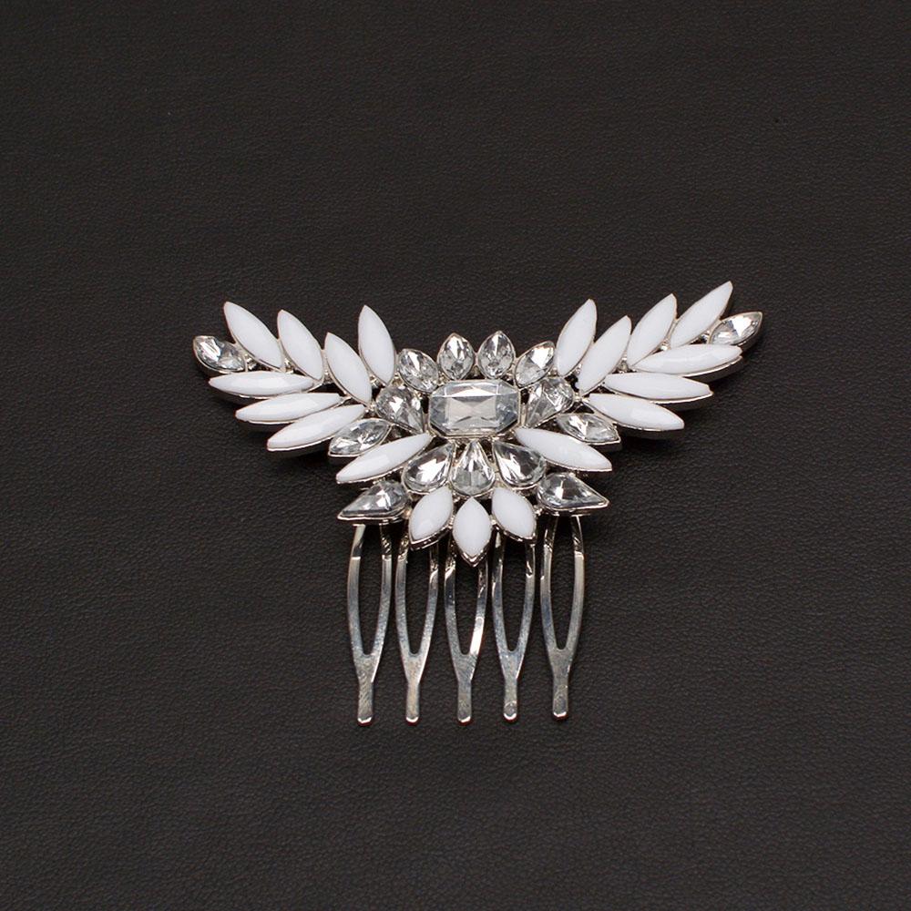 Crystal Leaves Hair Comb - Floral Fawna