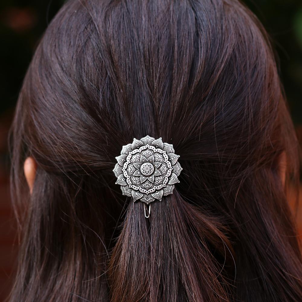 Lotus Flower Of Life Hair Clip - Floral Fawna