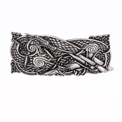 Northern Viking Dragon Hair Barrette - Floral Fawna