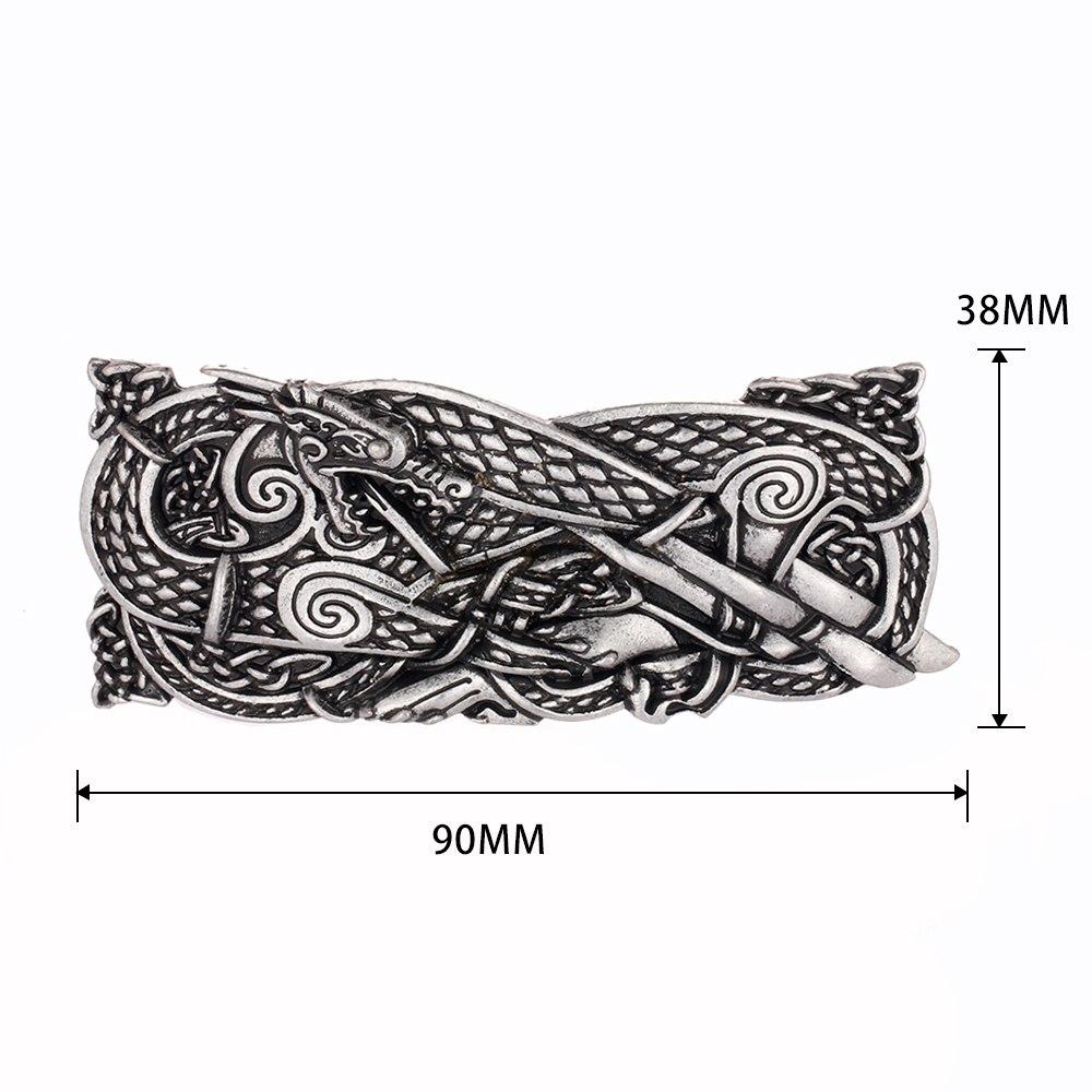 Northern Viking Dragon Hair Barrette - Floral Fawna