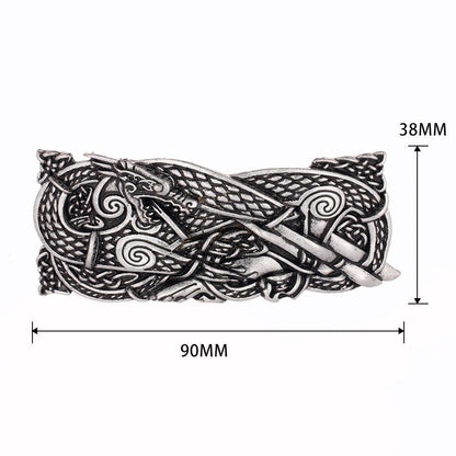 Northern Viking Dragon Hair Barrette - Floral Fawna