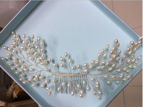 Pearl Leaf Hair Comb - Floral Fawna