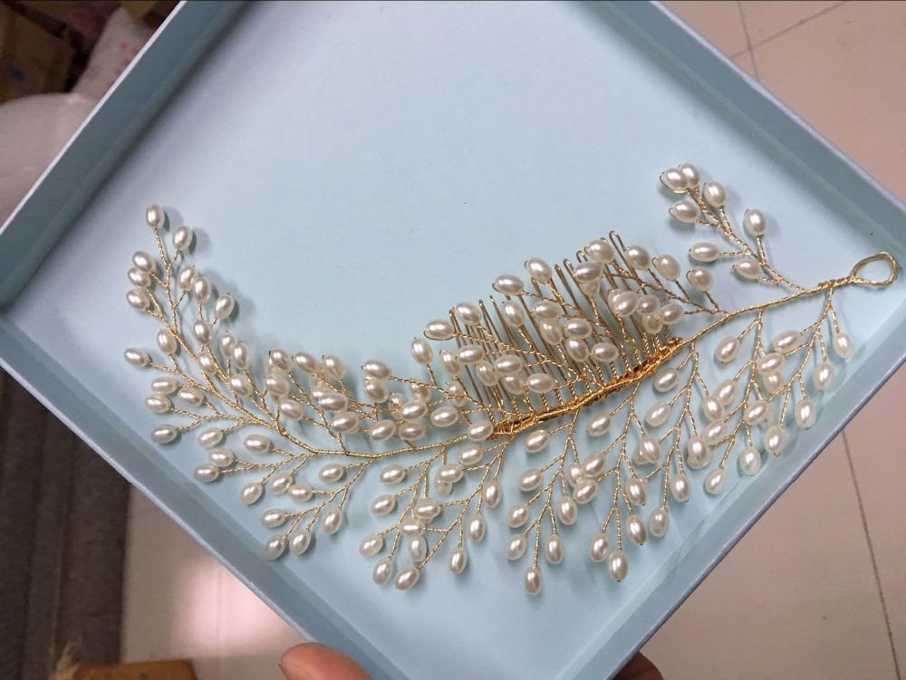 Pearl Leaf Hair Comb - Floral Fawna