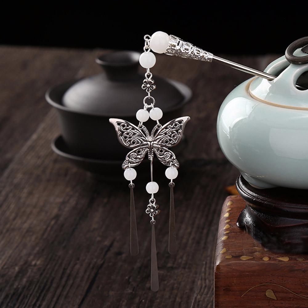 Traditional Ethnic Style Butterfly Hair Stick - Floral Fawna