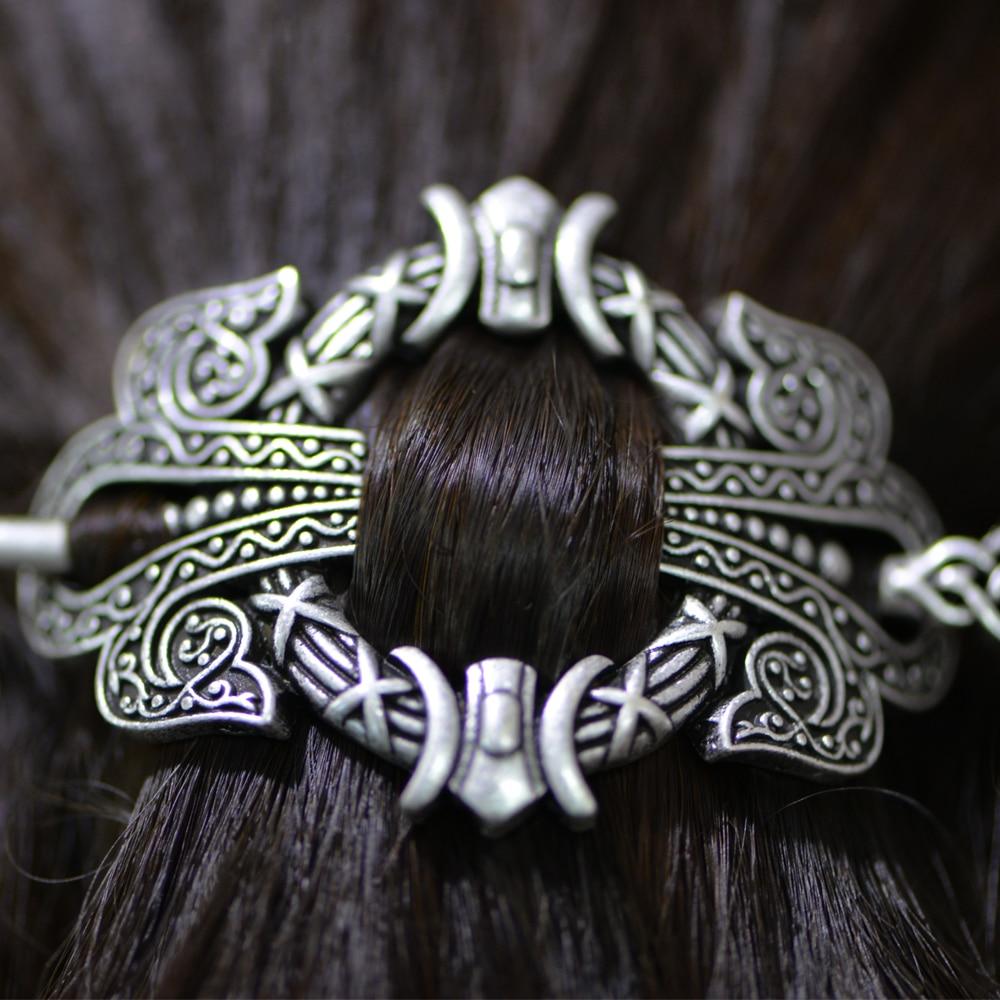 Viking Fantasy Hair Barrette - Floral Fawna