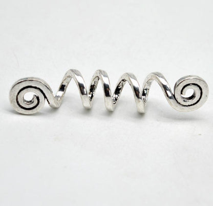 Viking Long Spiral Hair Bead - Floral Fawna