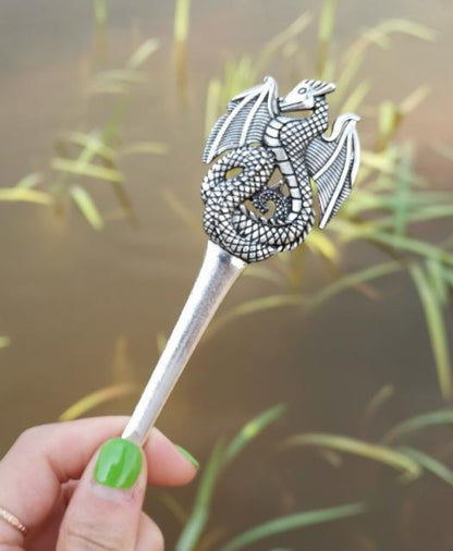 Viking Moon Dragon Hair Sticks - Floral Fawna