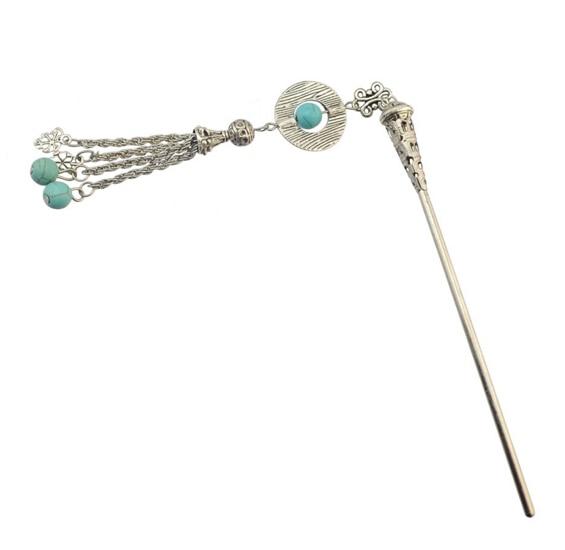 Vintage Style Ethnic Hair Stick - Floral Fawna