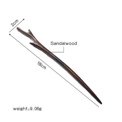 Vintage Style Sandalwood Antler Hair Stick - Floral Fawna