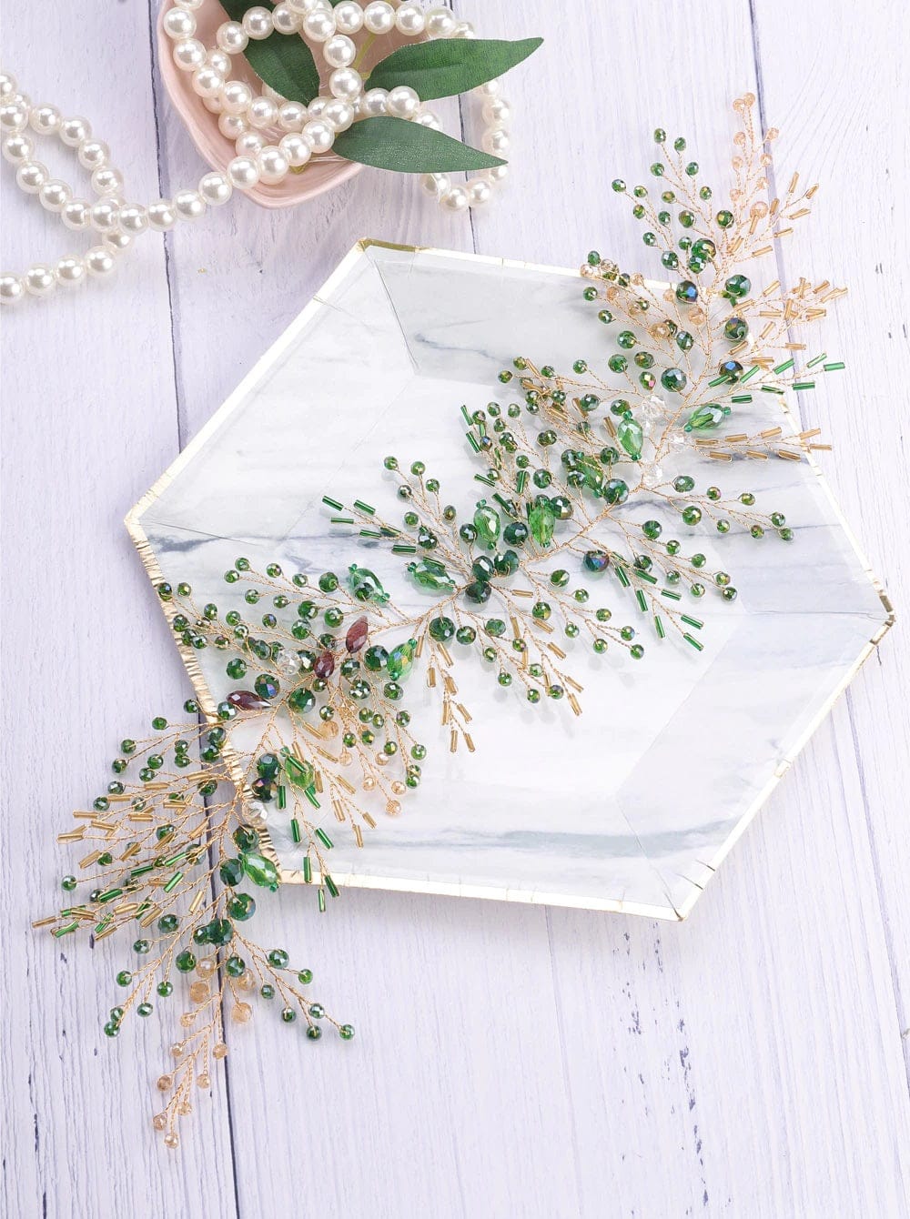 Forest Queen Bridal Hair Accessory &amp; Earrings - Floral Fawna