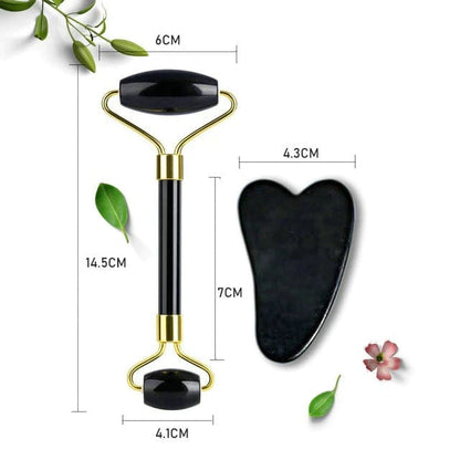 Jade Roller &amp; Gua Sha Scraper - Floral Fawna