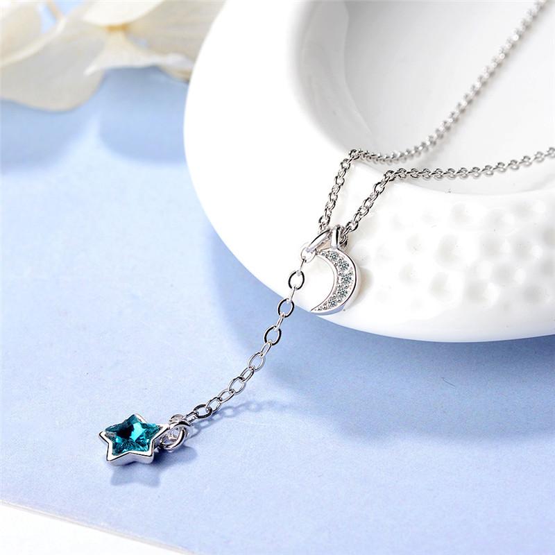 Blue Celestial Night Necklace - Floral Fawna