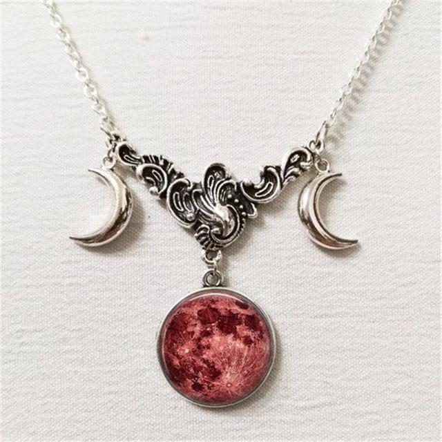 Celestial Moon Goddess Necklace - Floral Fawna