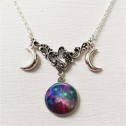 Celestial Moon Goddess Necklace - Floral Fawna