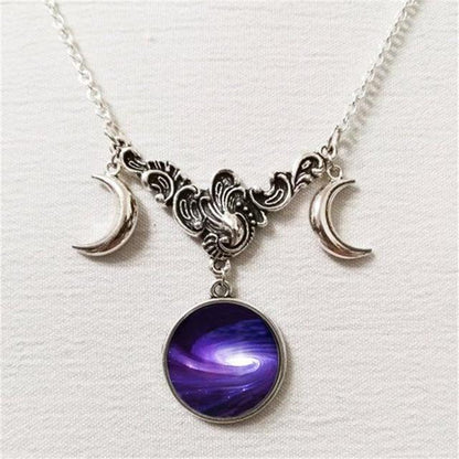 Celestial Moon Goddess Necklace - Floral Fawna