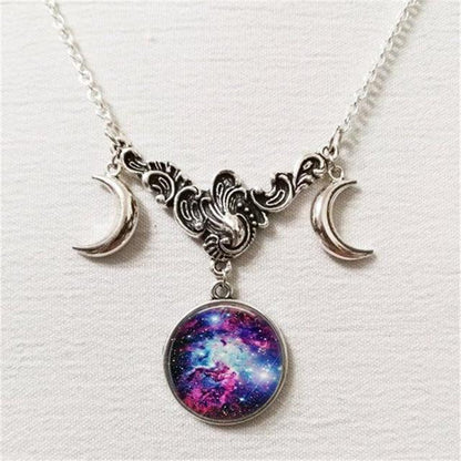 Celestial Moon Goddess Necklace - Floral Fawna