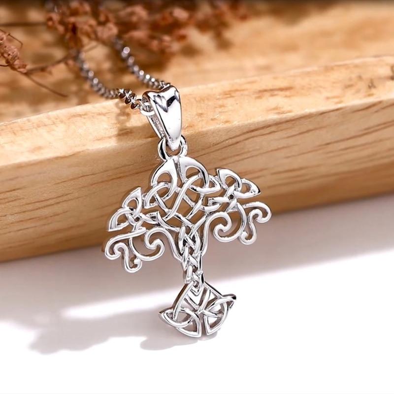 Celtic Tree Of Life Silver Necklace - Floral Fawna