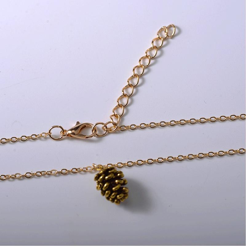 Dainty Pine Cone Necklace - Floral Fawna