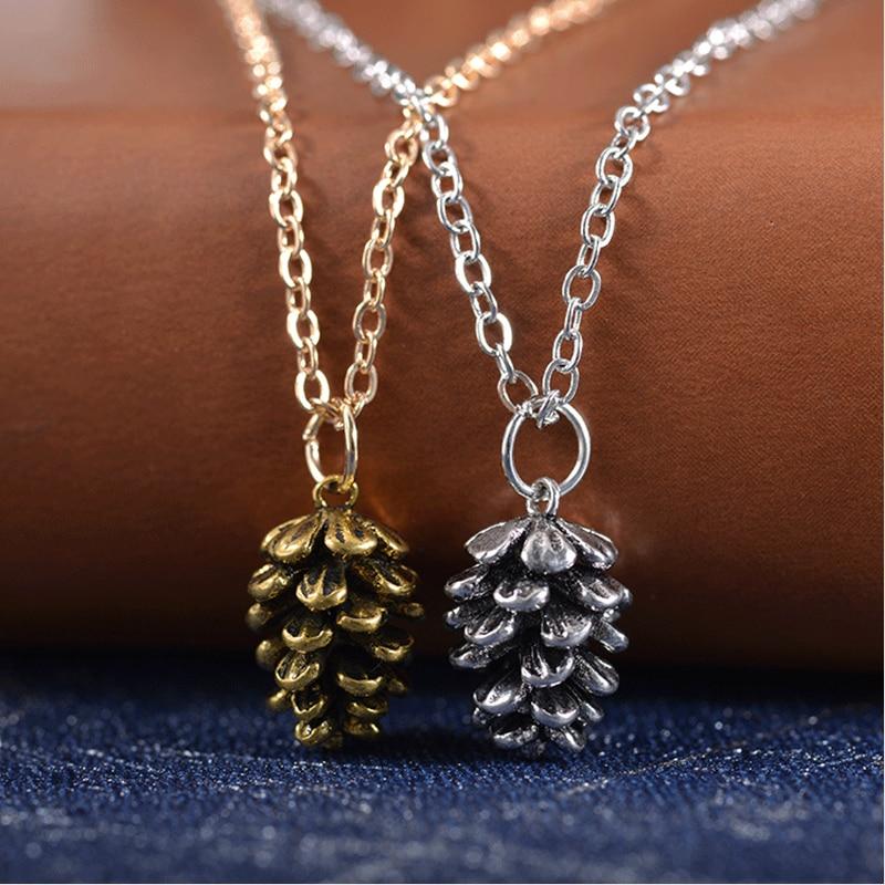 Dainty Pine Cone Necklace - Floral Fawna