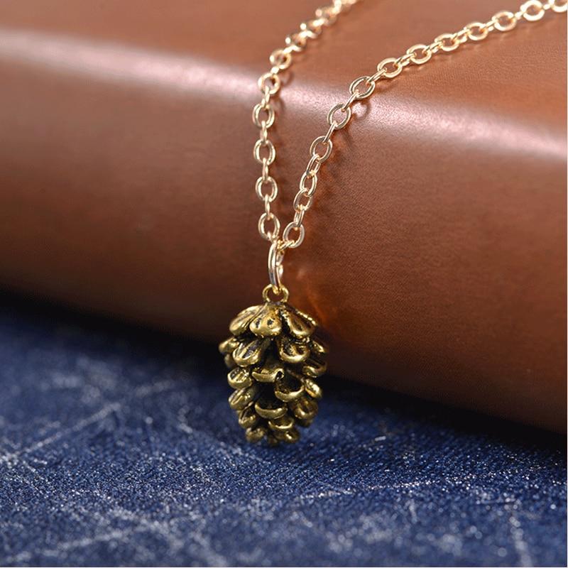 Dainty Pine Cone Necklace - Floral Fawna