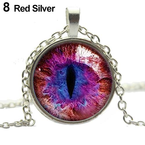 Dragon Eye Cabochon Necklace - Floral Fawna