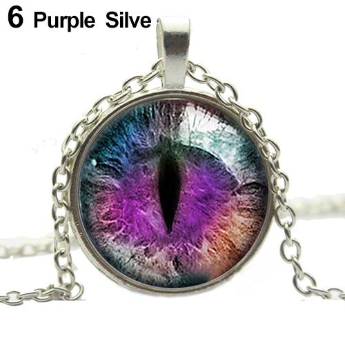 Dragon Eye Cabochon Necklace - Floral Fawna