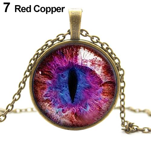 Dragon Eye Cabochon Necklace - Floral Fawna