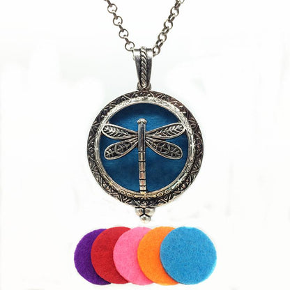 Dragonfly Essential Oil Diffuser Necklace - Floral Fawna