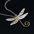 Dragonfly Swirl Sterling Silver Necklace - Floral Fawna