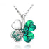 Four Leaves Clover Heart Necklace - Floral Fawna