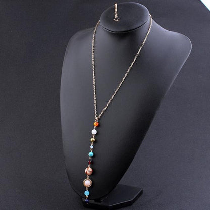 Gemstone Solar System Necklace - Floral Fawna