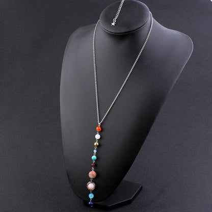 Gemstone Solar System Necklace - Floral Fawna