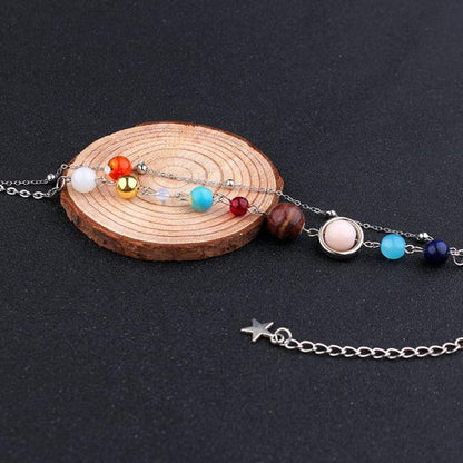 Gemstone Solar System Necklace - Floral Fawna