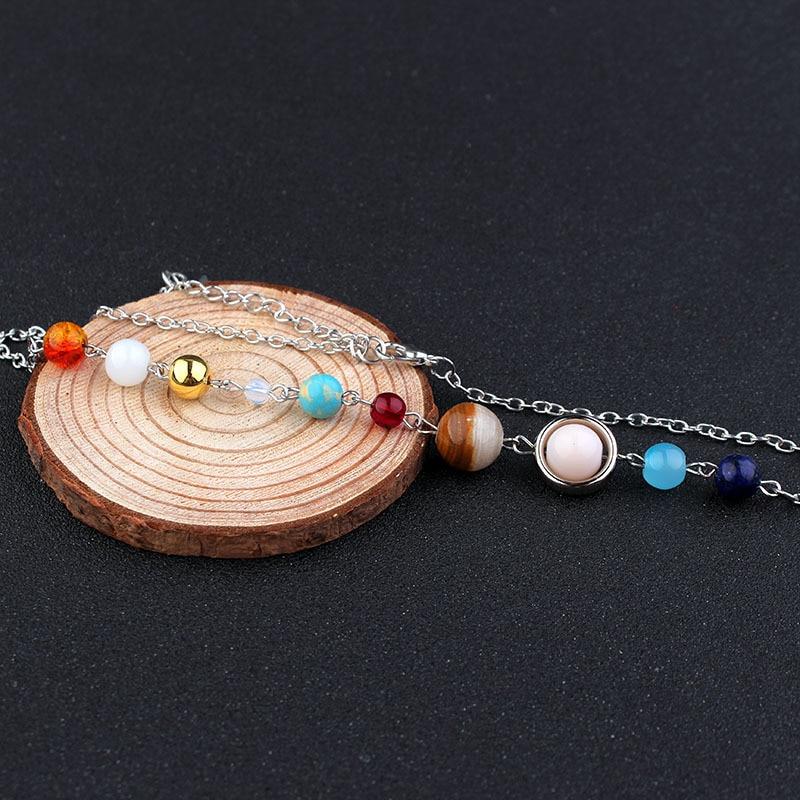 Gemstone Solar System Necklace - Floral Fawna