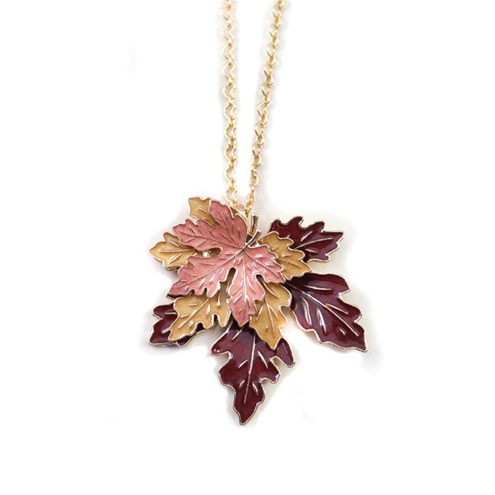 Golden Maple Leaf Necklace - Floral Fawna