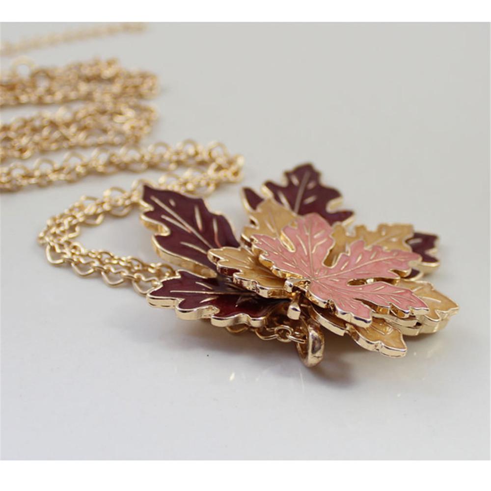 Golden Maple Leaf Necklace - Floral Fawna