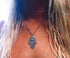 Hamsa Necklace Kabbalah - Silver Chain Necklace - Protection & Good Luck Charm - Floral Fawna