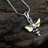 Honey Bee Sterling Silver Necklace - Floral Fawna