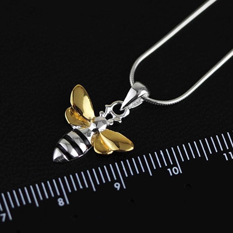 Honey Bee Sterling Silver Necklace - Floral Fawna