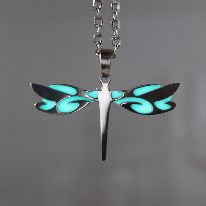 Magical Glow In The Dark Dragonfly Necklace - Floral Fawna