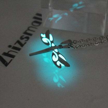 Magical Glow In The Dark Dragonfly Necklace - Floral Fawna