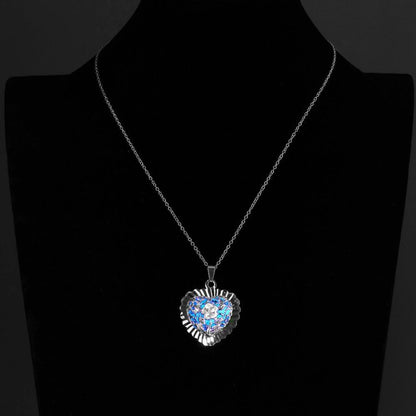 Magical Glow In The Dark Heart Flower Necklace - Floral Fawna