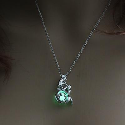 Magical Glow In The Dark Mermaid Necklace - Floral Fawna