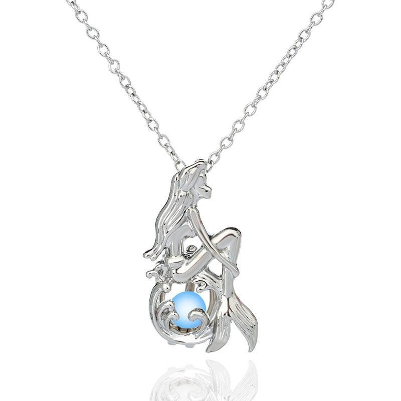 Magical Glow In The Dark Mermaid Necklace - Floral Fawna