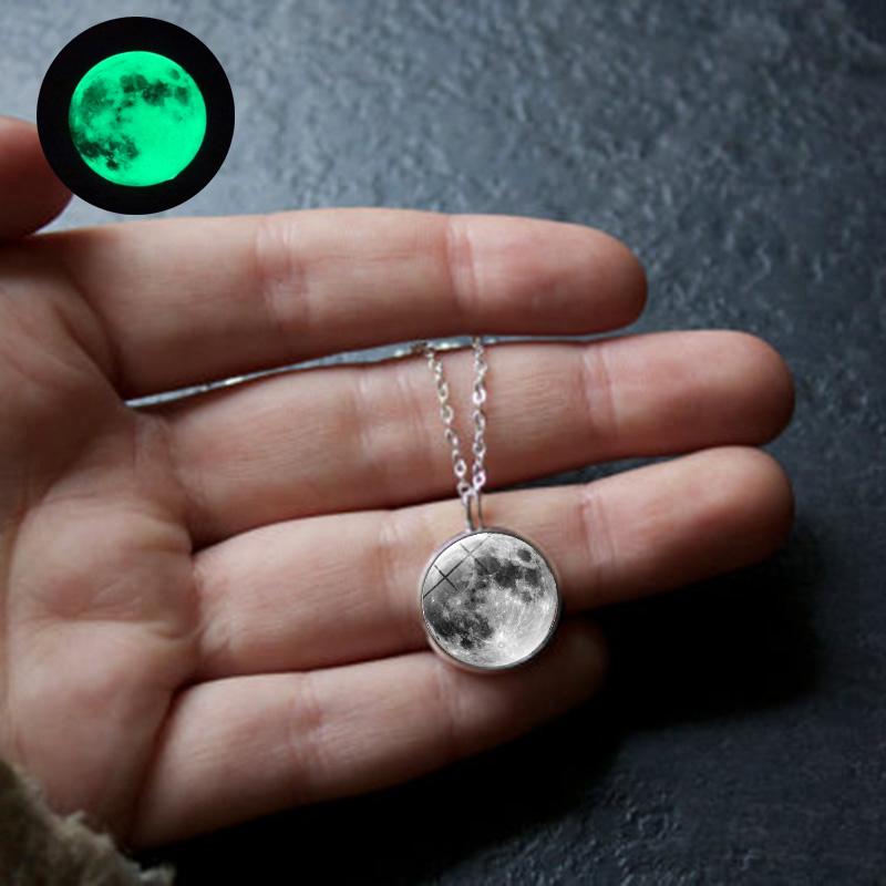 Magical Glow In The Dark Moon Necklace - Floral Fawna