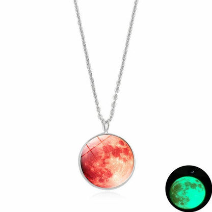 Magical Glow In The Dark Moon Necklace - Floral Fawna